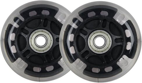 LED INLINE WHEELS 76mm 82a Skate Roller blade Ripstik Luggage LIGHT UP 2-Pack w/ Bearings in Saudi Arabia