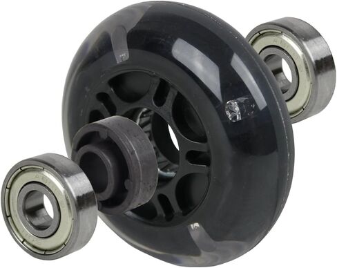 LED INLINE WHEELS 76mm 82a Skate Roller blade Ripstik Luggage LIGHT UP 2-Pack w/ Bearings in Saudi Arabia