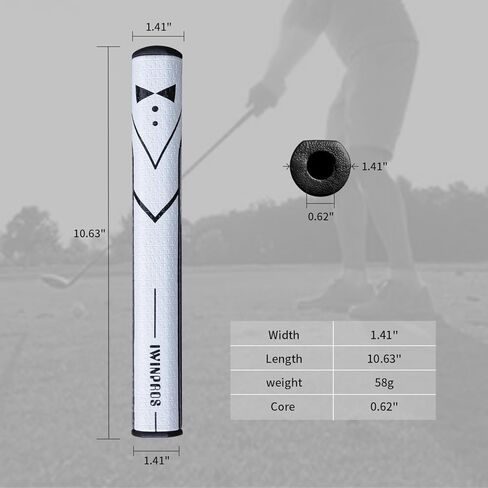 Iwinpros Putter Grip Size 3.0 ، قبضة غولف غولف خفيفة الوزن ، تصميم راحة محكم للتحكم المتفوق ، قبضة بولي يوريثان مضادة للانزلاق للغولف للجولف in Saudi Arabia
