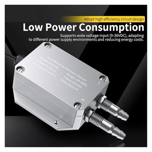 1PC مرسل الضغط التفاضلي 4-20MA 0-10V 0-5V RS485 M20*1.5 SENSOR 0-50PA 0-200PA 0-500KPA 0-4MPA (Blue ، 0-5KPa) in Kuwait