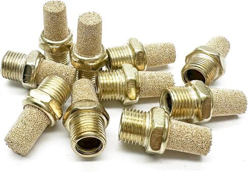 10pcs كاتم الصوت الهوائية الهوائية ، G1/8inch (9.5mm) ذكور كاتم الصوت العادم الهوائي in Kuwait