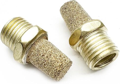 10pcs كاتم الصوت الهوائية الهوائية ، G1/8inch (9.5mm) ذكور كاتم الصوت العادم الهوائي in Saudi Arabia