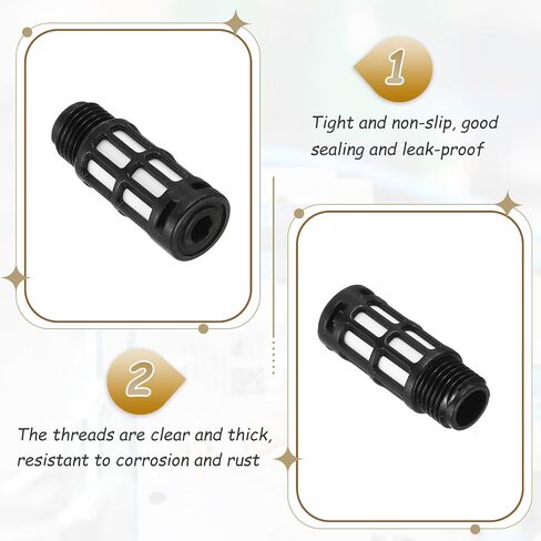 Meccanixity 5pcs كاتم الصوت العادم الهوائي ، G 1/4 "الخيط من الذكور ملخص هواء كاتم الصوت البلاستيكي للأدوات الهوائية والآلات الصناعية in Saudi Arabia
