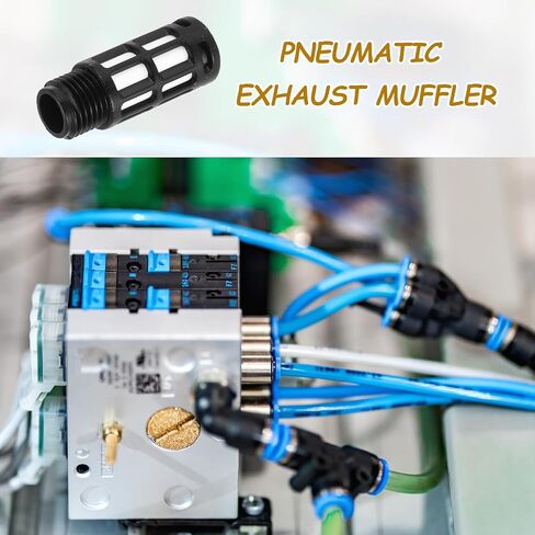 Meccanixity 5pcs كاتم الصوت العادم الهوائي ، G 1/4 "الخيط من الذكور ملخص هواء كاتم الصوت البلاستيكي للأدوات الهوائية والآلات الصناعية in Saudi Arabia