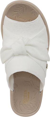 Bzees Womens Smile Slide Sandal Coral Weekend Stripe Fabric 7 W in Kuwait