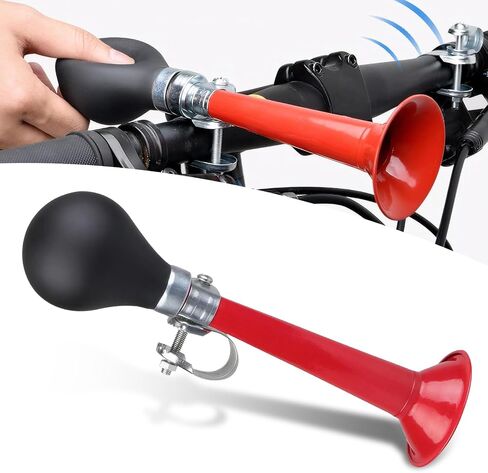 Shakas 1 PC Horncle Air Horn ، 7.87 "× 1.96" × 2.16 "PVC تذكير تحذير من سبيكة الحجم الكبير ، ملحق معدات الركوب ، مناسبة لمعظم الدراجات ، الدراجات الجبلية ، الدراجات الشاطئية (أحمر) in Saudi Arabia