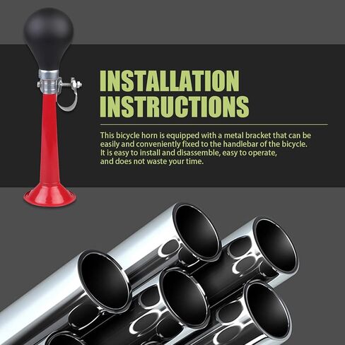 Shakas 1 PC Horncle Air Horn ، 7.87 "× 1.96" × 2.16 "PVC تذكير تحذير من سبيكة الحجم الكبير ، ملحق معدات الركوب ، مناسبة لمعظم الدراجات ، الدراجات الجبلية ، الدراجات الشاطئية (أحمر) in Saudi Arabia