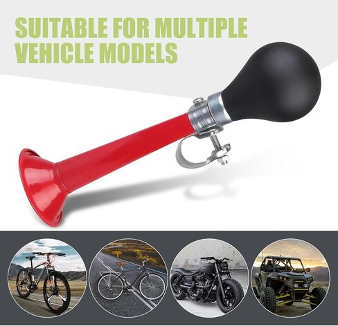 Shakas 1 PC Horncle Air Horn ، 7.87 "× 1.96" × 2.16 "PVC تذكير تحذير من سبيكة الحجم الكبير ، ملحق معدات الركوب ، مناسبة لمعظم الدراجات ، الدراجات الجبلية ، الدراجات الشاطئية (أحمر) in Saudi Arabia