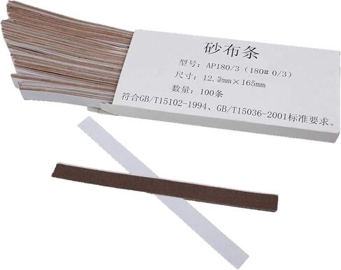 5 Pack (100pcs/pack) AP180 emery emery strips trips for therbrasion ، 12.7 × 160mm in Saudi Arabia