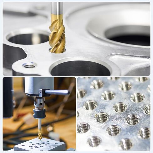uxcell 2pcs Spiral Flute Thread Taps, M12 x 1 H2 Screw Threading Tap, Titanium Coated 6542 High Speed Steel Machine Tapping Tools for Machinist Repair in Saudi Arabia