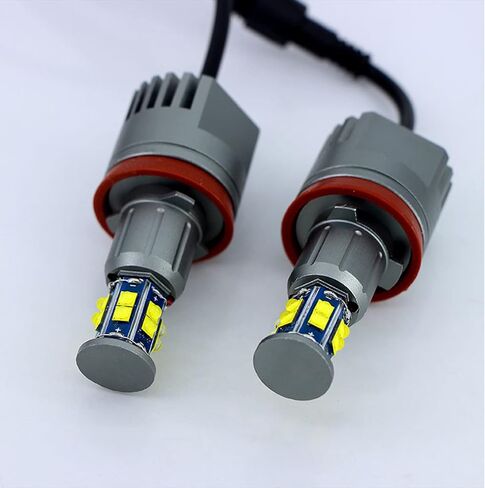 H8 LED Angel Eyes Halo Bulb Light Compatible For BMW E60 E61 E63 E64 E70 E90 E92 E70 E71 E82 E87 E89 1 3 5 Series X5/6 Z4/7 6000K Xenon Lamp 120W White in Saudi Arabia