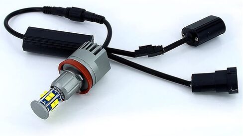 H8 LED Angel Eyes Halo Bulb Light Compatible For BMW E60 E61 E63 E64 E70 E90 E92 E70 E71 E82 E87 E89 1 3 5 Series X5/6 Z4/7 6000K Xenon Lamp 120W White in Saudi Arabia
