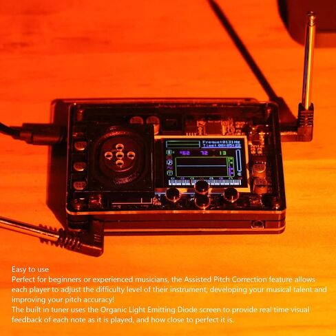 Mini Theremin ، المدمج في موالف ، وحدة إلكترونية عتيقة الوحدة الموسيقية ، مكبر صوت وشاشة ملونة ، أصوات متعددة قابلة للتعديل ، الأطفال ، الأصدقاء ، سهلة الاستخدام in Saudi Arabia