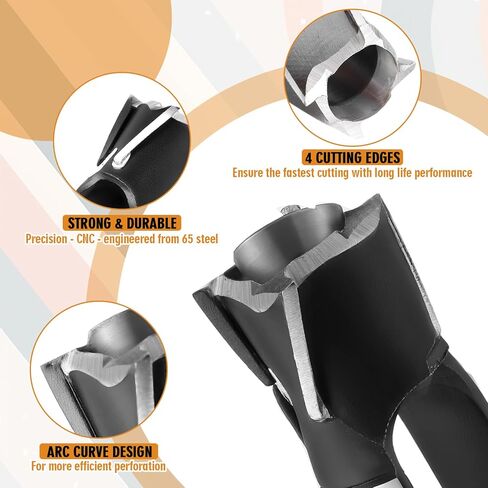 LASNTEN 5 PCS CLOT CUTTER TENON CUTTER TENON DOWEL STIRTERS LOUDWORKING مع حالة حمل 3/8 ″ ، 1/2 "، 5/8" ، 3/4 "، 1" in Saudi Arabia