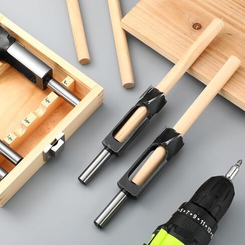 LASNTEN 5 PCS CLOT CUTTER TENON CUTTER TENON DOWEL STIRTERS LOUDWORKING مع حالة حمل 3/8 ″ ، 1/2 "، 5/8" ، 3/4 "، 1" in Saudi Arabia