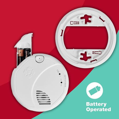 New 2025 First Alert SMCO410 Z-Wave Battery-Powered Smoke Detector & Carbon Monoxide Alarm, Works with Ring Alarm Base Station, Single Pack, White in Saudi Arabia