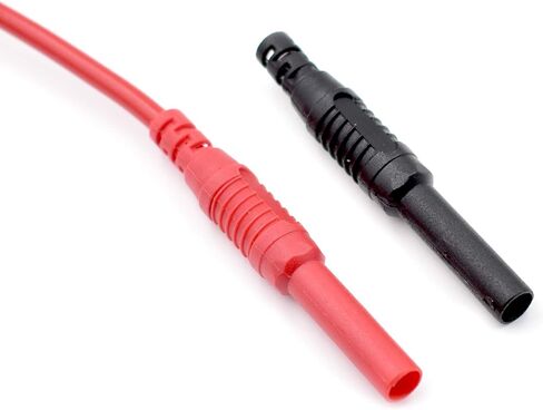 2pcs اختبار متعدد القياس التمديد للذكور إلى موصل الإناث 4 مم قابس الموز لجاك Highted Duty 14awg Silicone الأسلاك العداد in Saudi Arabia