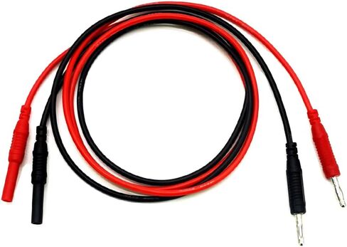 2pcs اختبار متعدد القياس التمديد للذكور إلى موصل الإناث 4 مم قابس الموز لجاك Highted Duty 14awg Silicone الأسلاك العداد in Saudi Arabia
