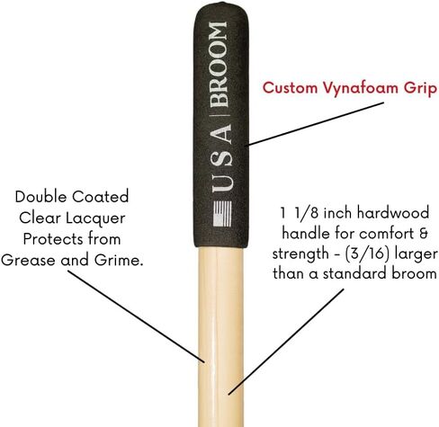 36" Heavy Duty Outdoor Push Broom with 60" Handle. Ideal for Ashpalt, Concrete & Heavy Debris. Durable American Made Steel Brackets-Stainless Steel Hardware. No Plastic. 100% Made in The USA. in Kuwait