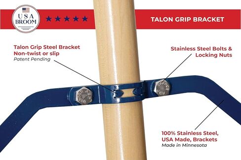 36" Heavy Duty Outdoor Push Broom with 60" Handle. Ideal for Ashpalt, Concrete & Heavy Debris. Durable American Made Steel Brackets-Stainless Steel Hardware. No Plastic. 100% Made in The USA. in Kuwait