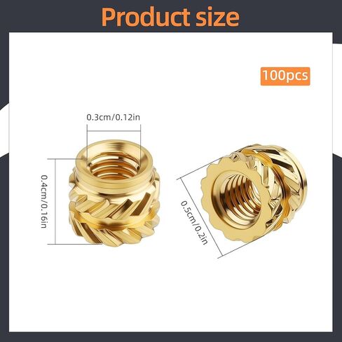 100 Pierce Leterted Inserts مجموعة الحرارة مجموعة إدراج M3x4x5 النحاس الجوز مع طرف الحديد لحام ملولب لمكونات الطباعة البلاستيكية ثلاثية الأبعاد in Saudi Arabia