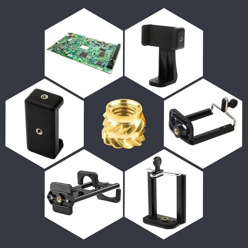 100 Pierce Leterted Inserts مجموعة الحرارة مجموعة إدراج M3x4x5 النحاس الجوز مع طرف الحديد لحام ملولب لمكونات الطباعة البلاستيكية ثلاثية الأبعاد in Saudi Arabia