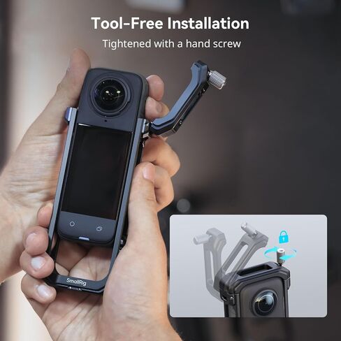 SmallRig Cage for Insta360 X5 Accessories, Aluminum Alloy Proteective Case for Insta360 x5 with Quick Release, Built-in Cold Shoe Mounts & 1/4" Threads, with Silicone Lens Guard Cap - 5195 in Saudi Arabia