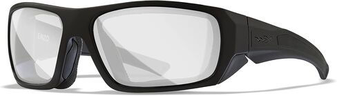 Wiley X Enzo Sunglasses, ANSI Z87 Safety Glasses for Men and Women, UV Eye Protection for Shooting, Fishing, Biking, and Extreme Sports, Matte Black Frames, Clear Lenses in Saudi Arabia