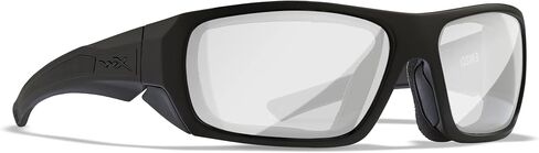 Wiley X Enzo Sunglasses, ANSI Z87 Safety Glasses for Men and Women, UV Eye Protection for Shooting, Fishing, Biking, and Extreme Sports, Matte Black Frames, Clear Lenses in Saudi Arabia