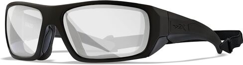 Wiley X Enzo Sunglasses, ANSI Z87 Safety Glasses for Men and Women, UV Eye Protection for Shooting, Fishing, Biking, and Extreme Sports, Matte Black Frames, Clear Lenses in Saudi Arabia