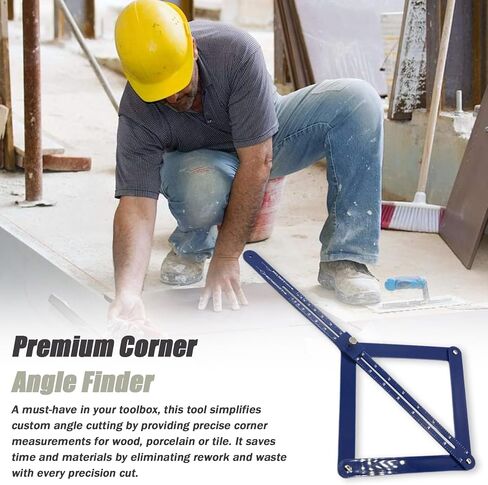 Corner Angle Finder Tool, Miter Saw Protractor with Scale, Miter Angle Finder, Digital Angle Scale (Blue) in Kuwait