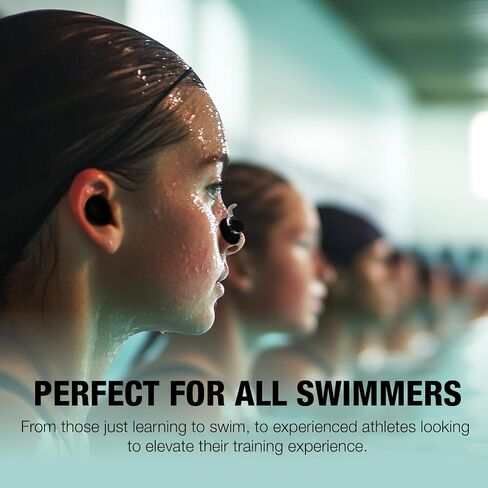 Nose Clip and Ear Plugs Swim Set Trnr-NCEP, Swimming Accessories for Women and Men, Nose Clip and Silicone Ear Plugs for Swimming, Reusable Waterproof Earplugs Swim Gear in Saudi Arabia