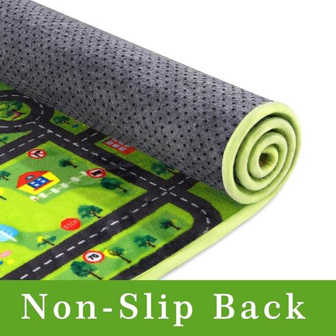 أطفال سجادة Playmat 8x10 لعب البساط الأطفال الكبار لعب البساط المدينة الطريق مرور حصيرة منخفضة كومة السجاد غير المرح على الأطفال الأطفال الحضانة في الفصل الدراسي التعليمية سجاد السجاد الأسود in Kuwait