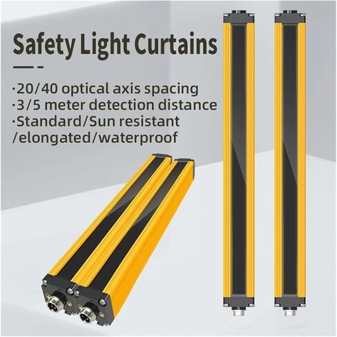 Safety Light Startain Sensor Switch 8 10 12 14 جهاز حماية الشبكة 20 مم 40 مم حماية منطقة الدقة NPN (40 مم-14 شعاع ، PNP No) in Kuwait