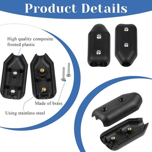 4 Pcs Reusable Rope Clamps, Rope Clamp 1/2 Inch Black Plastic Chain Connector Suitable for 9-10 mm Nylon or Braided Cord in Saudi Arabia