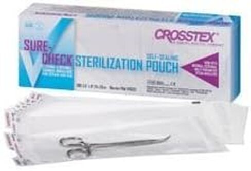 Crosstex تأكد من التحقق من أكياس التعقيم الخارق الذاتي - 5.25 "× 10" - نموذج SCM2 - Box200 in Saudi Arabia