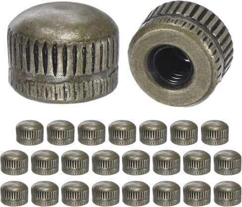 8-Pack Threaded Cap Nuts, M4x11mm Screw Caps for Light Fixture, Female Knurled Knob Nut for Ceiling Light Cover Replacement/Decorative Lamp Parts, Acorn Screw Top [Bronze Tone] in Saudi Arabia