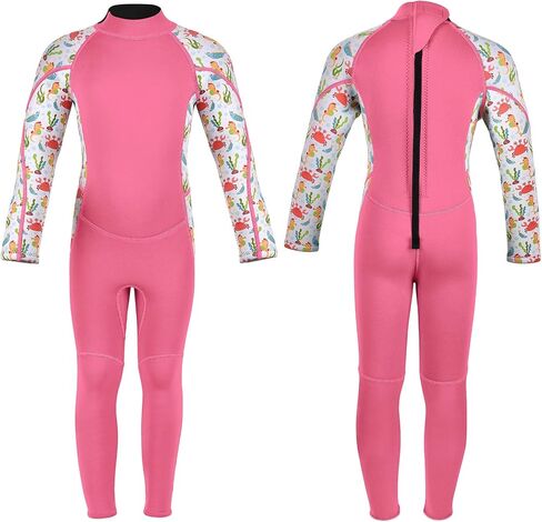Dehai Wetsuit Kids for Boys Girls Toddler Youth 3mm Neoprene الظهر الكامل بدلة رطبة الأطفال السوستة الأمامية السحابية Shorty Thermal Swimsuit in Kuwait