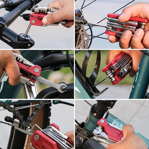 21 Bike Repair Multitool Kit with Carry Case, Portable Cycling Tool Kits (21 in 1), Bicycle Tools Kit Set with Allen Wrench, Chain Tool, Bicycle Spoke Wrench in Saudi Arabia
