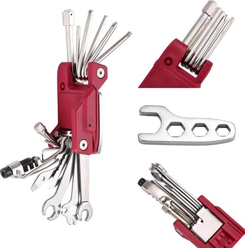21 Bike Repair Multitool Kit with Carry Case, Portable Cycling Tool Kits (21 in 1), Bicycle Tools Kit Set with Allen Wrench, Chain Tool, Bicycle Spoke Wrench in Saudi Arabia