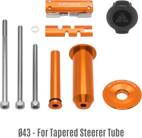 أدوات الدراجات متعددة الأدوات من الجرانيت - أدوات دراجة مضغوطة مخزنة داخل أنبوب steerer ، طراز Stapered Steerer (Orange) in Kuwait