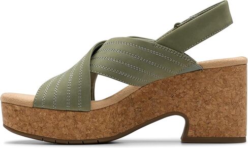 Clarks Women's Nerisa West Heeled Sandal ، Navy Nubuck ، 6.5 in Kuwait