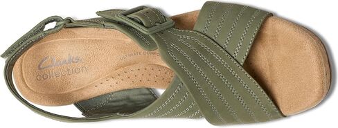 Clarks Women's Nerisa West Heeled Sandal ، Navy Nubuck ، 6.5 in Kuwait