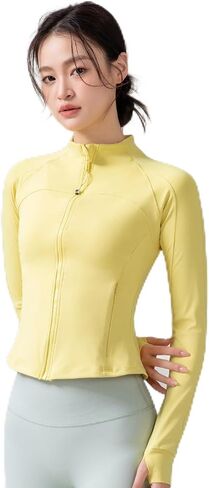 Women's sports jacket waisted full zipper back hollow design yoga clothing casual fashion running long-sleeved in Saudi Arabia