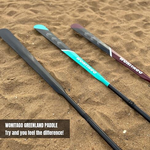 Kayak Paddle Lightweight Full Carbon Fiber Greenland Paddle with Paddle Bag, Adjustable Greenland Kayak Paddles, Black in Kuwait