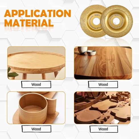 BGTEC WOOD WOOD WHELD - DIGLE GRINDER WOOD CROVER DIRC مجموعة 4 "100 مم مع 22.23 Arbor لطحن الخشب ، منحني ومشطوف 2 ٪ in Kuwait