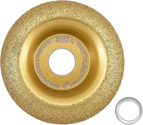 BGTEC WOOD WOOD WHELD - DIGLE GRINDER WOOD CROVER DIRC مجموعة 4 "100 مم مع 22.23 Arbor لطحن الخشب ، منحني ومشطوف 2 ٪ in Kuwait