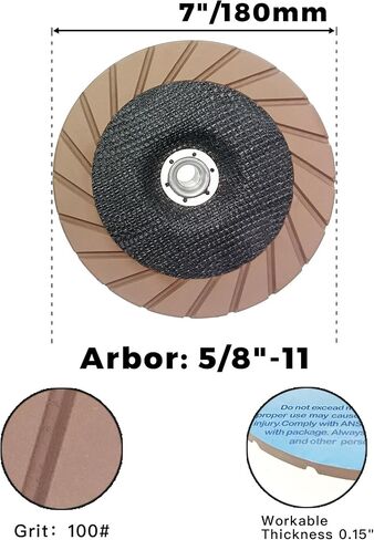 كوب طحن الخرسانة 7 "عجلة كوب من السيراميك الماس لطحن الأرضية ، يناسب 5/8"-11 شارع شارع ، 100# متوسطة in Saudi Arabia