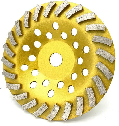 Diamond Concrete Grinding Wheel 7 inch for Polishing and Cleaning Stone Concrete Surface, Cement, Marble, Rock, Granite, and Thinset Removing, Angle Grinder Disc，24 Turbo Segments in Saudi Arabia