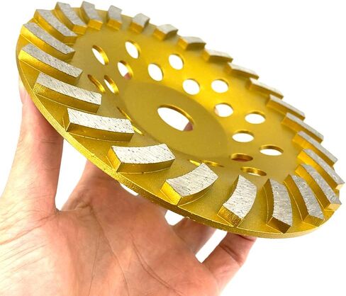 Diamond Concrete Grinding Wheel 7 inch for Polishing and Cleaning Stone Concrete Surface, Cement, Marble, Rock, Granite, and Thinset Removing, Angle Grinder Disc，24 Turbo Segments in Saudi Arabia
